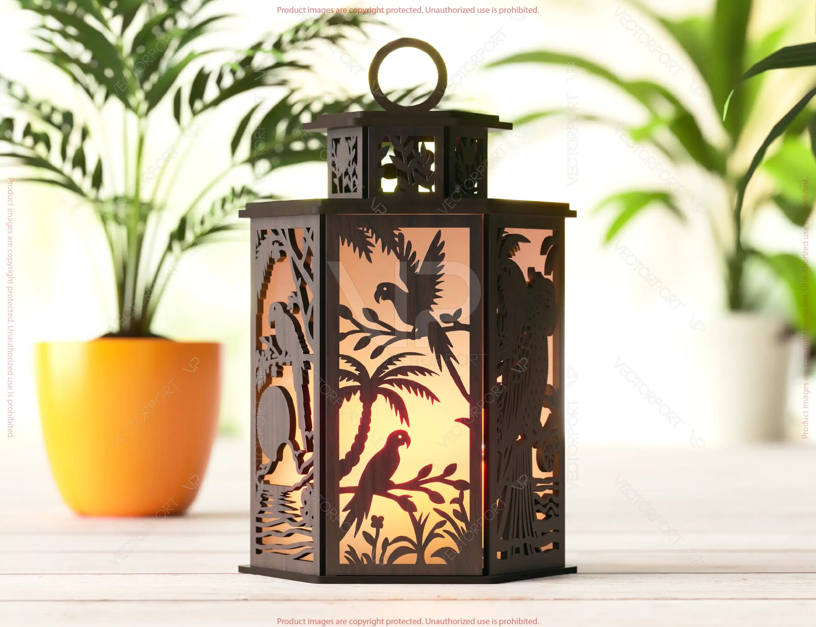 Wildlife Lantern Collection - Nature-Inspired Lamp Series #2 Laser Cut Tealight Candle Holder Digital Download |#U552|