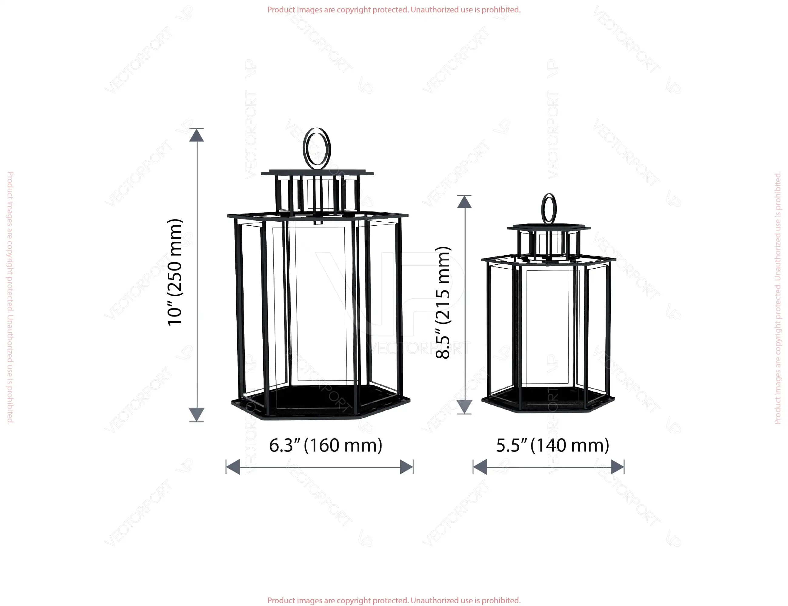 Ramadan Lantern: Laser-Cut Crescent Moon & Star Design – Minimalistic Home Décor, Elegant Vector for Laser Cutting, Digital Download |#U556|