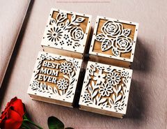Laser Cut Gift Box with Best Mom Ever Floral Lid – Mother’s Day SVG Files Wooden Gift Box Jewelry  Case Favor Box Digital Downloads |#U585|