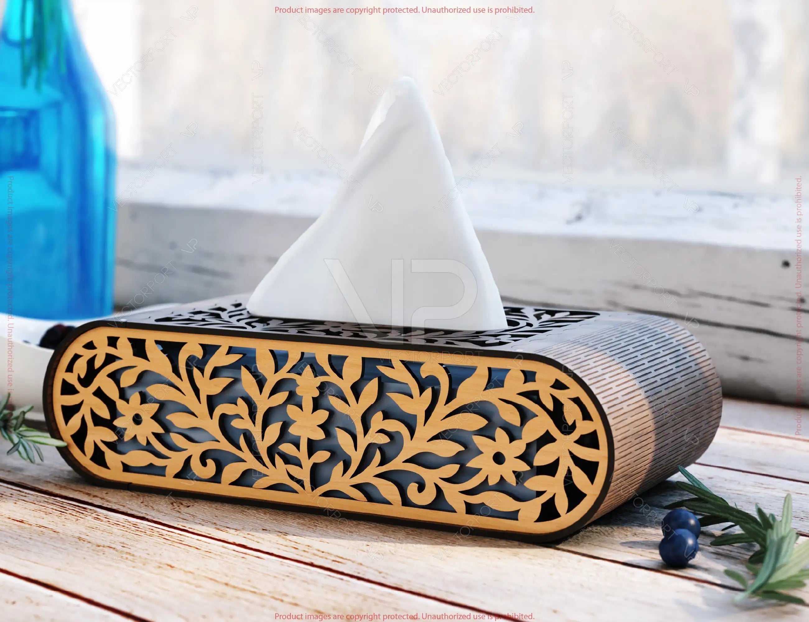 Laser Cut Napkin Dispenser SVG – 2 Size Options, Modern Tabletop Tissue Box Wooden Napkin cover Digital Download |#U607|