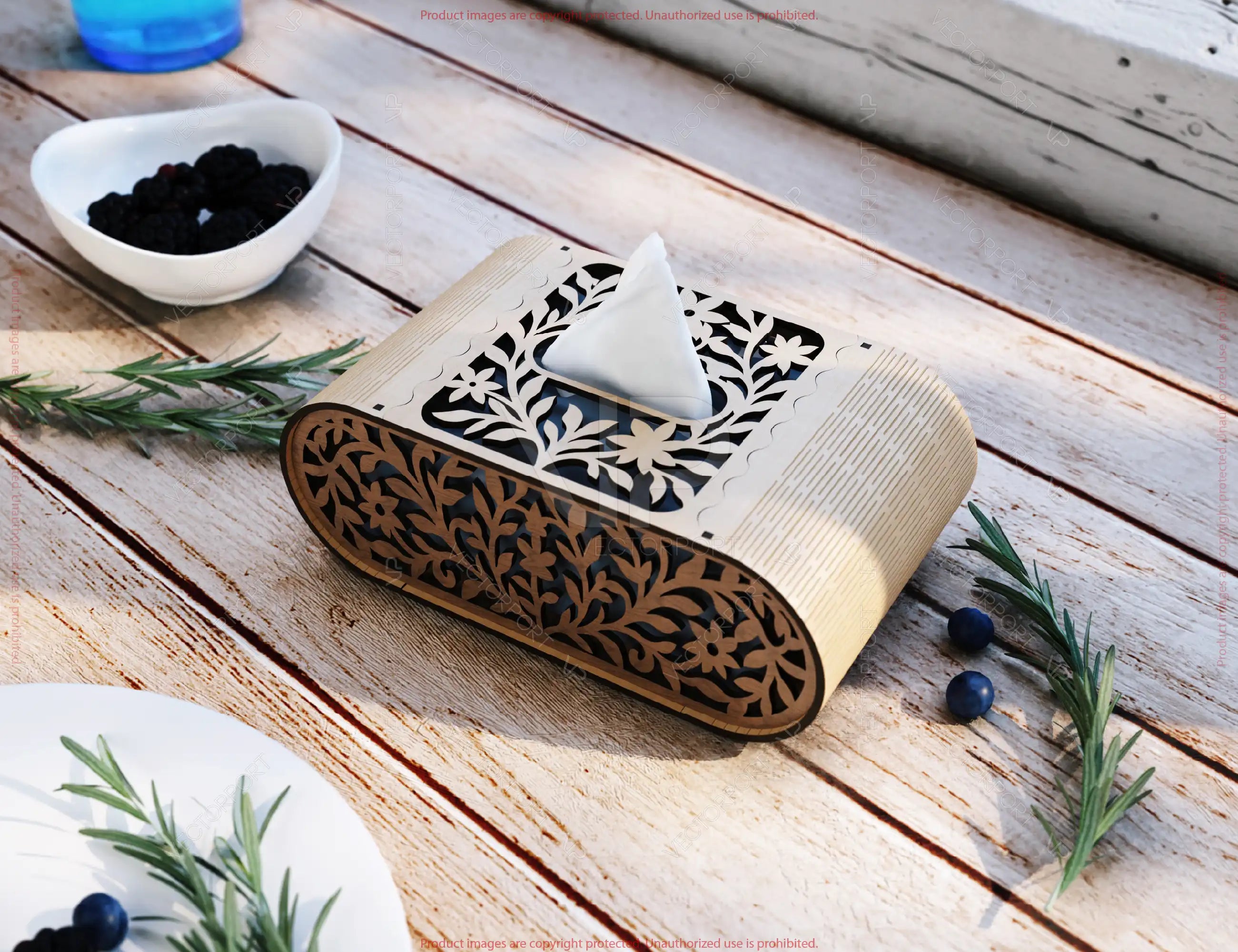 Laser Cut Napkin Dispenser SVG – 2 Size Options, Modern Tabletop Tissue Box Wooden Napkin cover Digital Download |#U607|