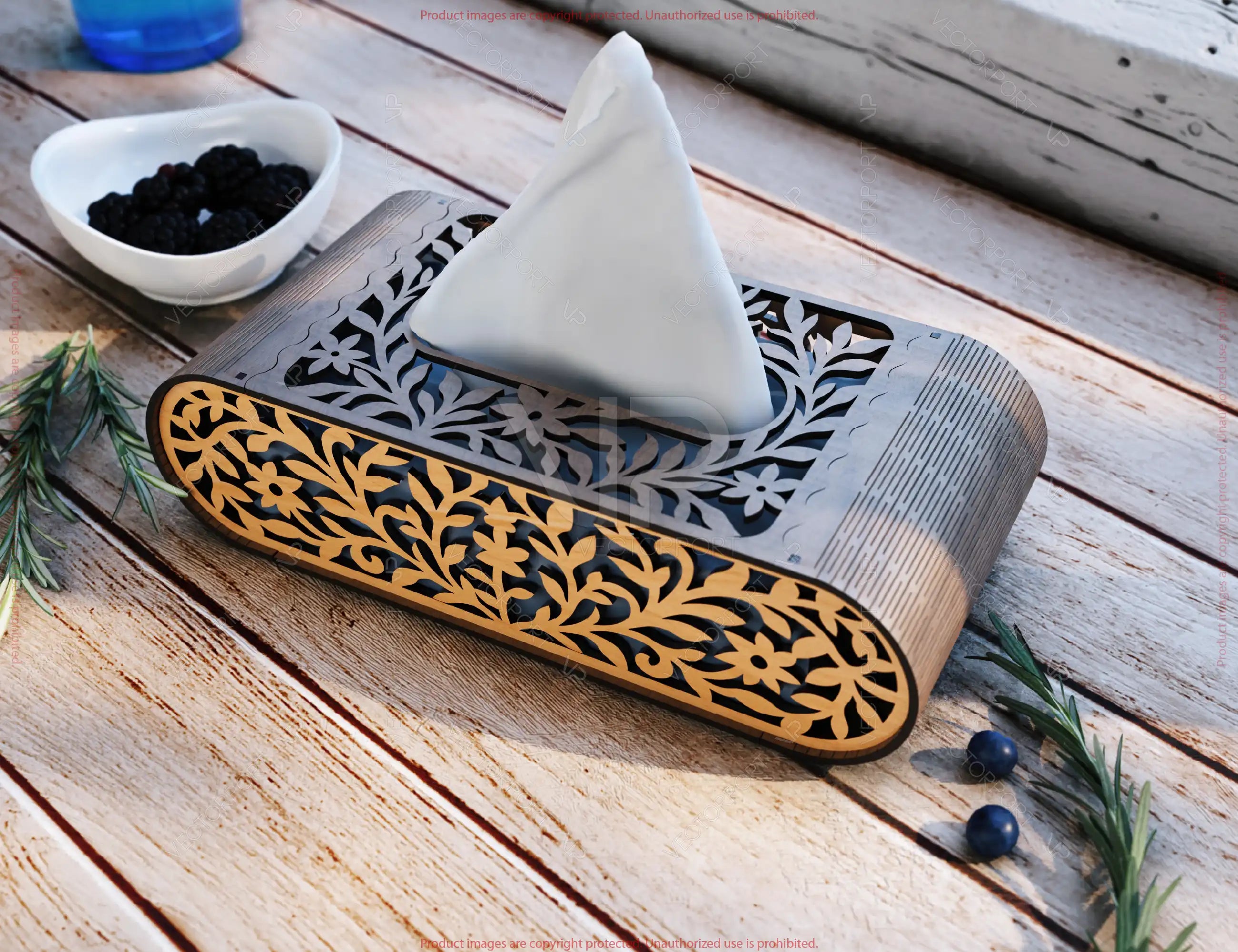 Laser Cut Napkin Dispenser SVG – 2 Size Options, Modern Tabletop Tissue Box Wooden Napkin cover Digital Download |#U607|
