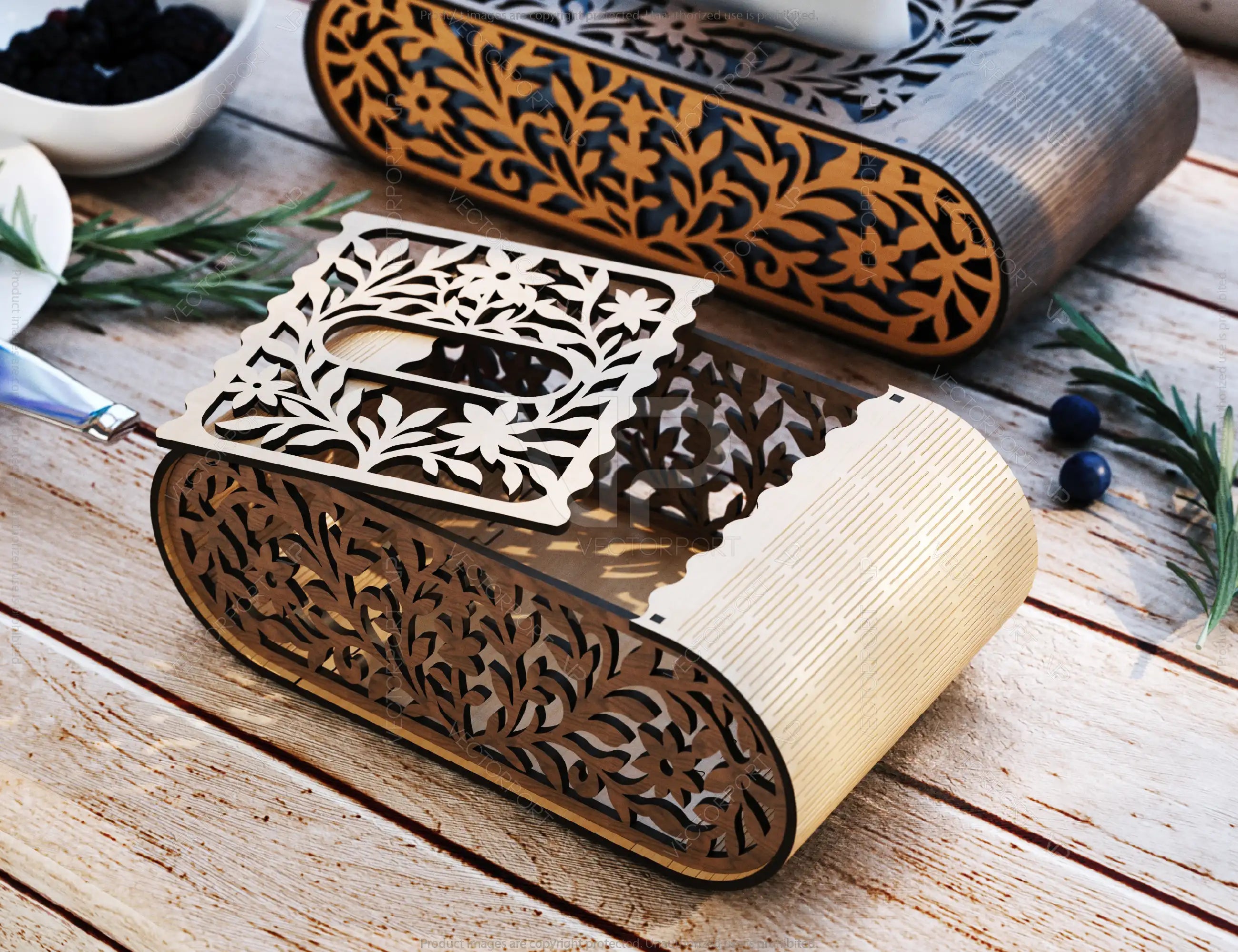 Laser Cut Napkin Dispenser SVG – 2 Size Options, Modern Tabletop Tissue Box Wooden Napkin cover Digital Download |#U607|