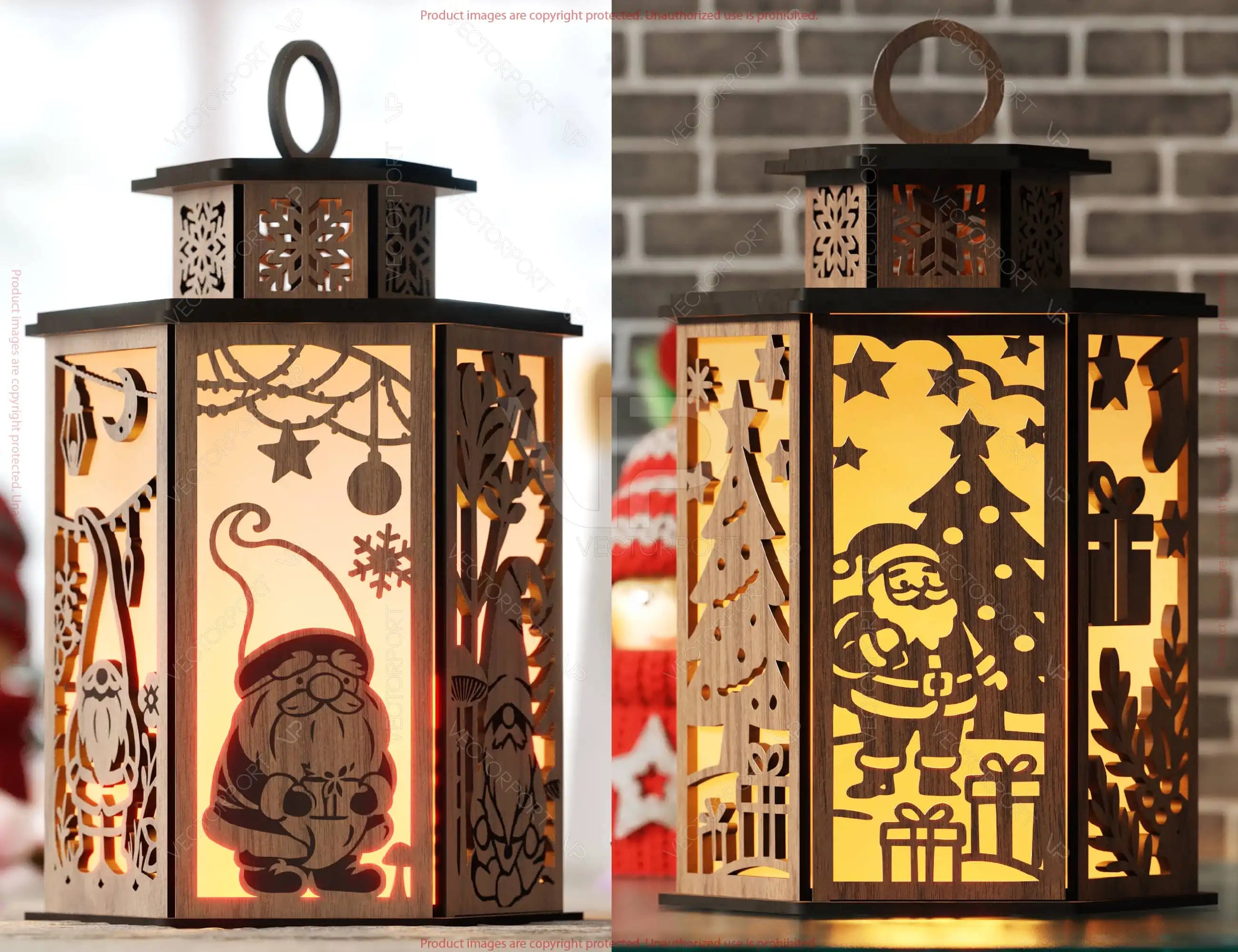 Christmas Candle Holder Bundle Nativity Lantern Holy Night Laser Cut Lamp Files 10 Festive Designs Digital Download |#U621|