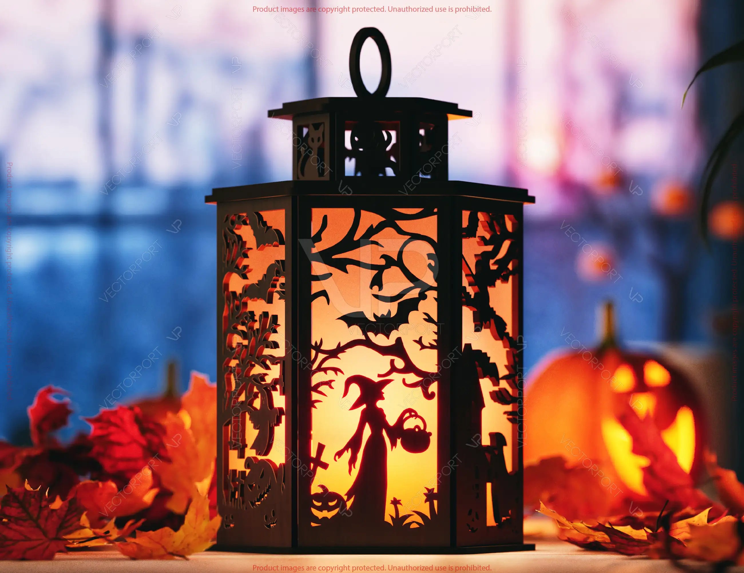 Halloween Lantern Bundle | Haunted House, Ghosts, Bats & Spooky Tealight Holders | Laser Cutting Digital Download |#U635|