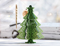 3D Christmas Tree – Laser Cut Holiday Decor Standing Xmas Tree New Year Table Centerpiece Digital Download |#U644|