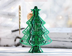 3D Christmas Tree – Laser Cut Holiday Decor Standing Xmas Tree New Year Table Centerpiece Digital Download |#U644|
