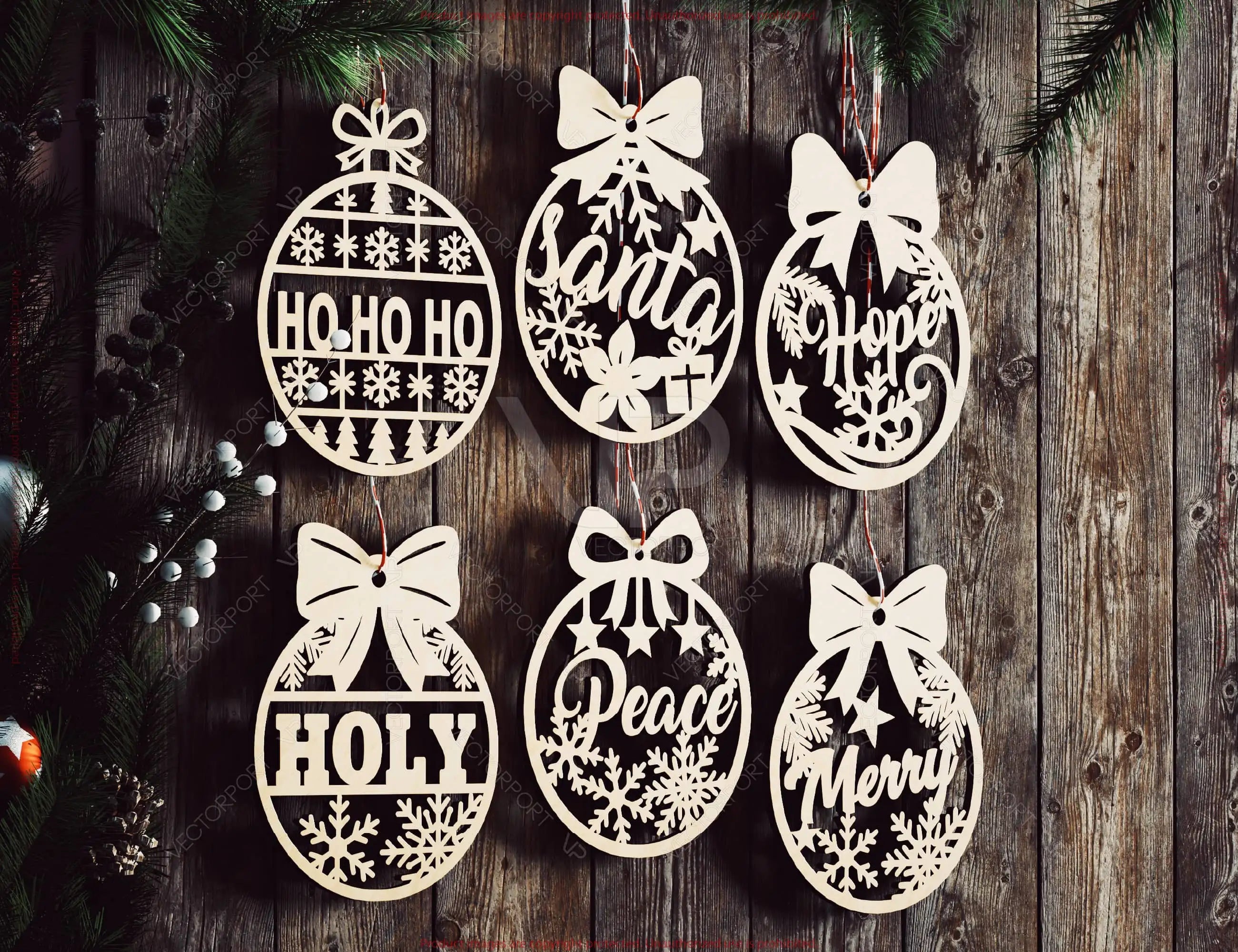 Editable Christmas Ornament SVG Personalized Name Bauble Laser Cut File Custom Xmas Decoration Glowforge Cricut Digital Download |#U647|