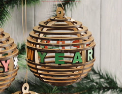 3D Layered Wooden Christmas Ornament Ball | Laser Cut Snowflake Bauble | DIY Holiday Decoration | Digital Download |#U666|