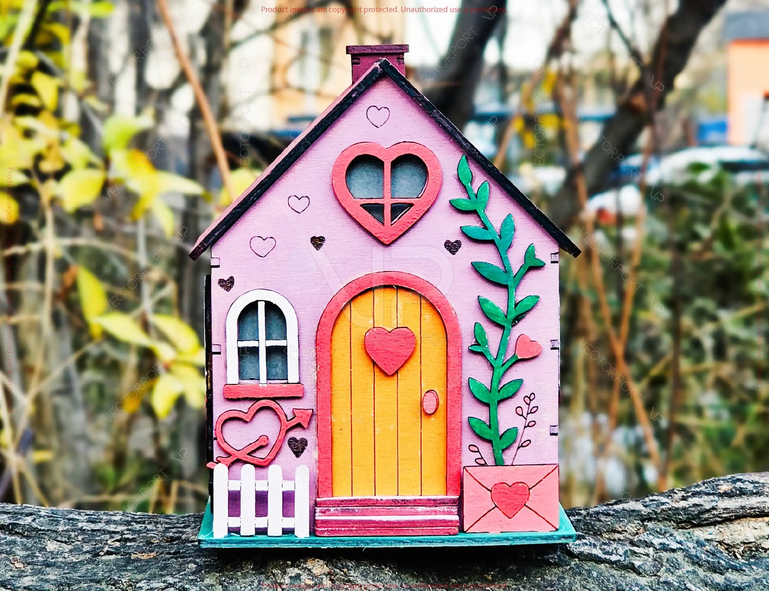 3D Wooden Valentine Love House Gift Box | Money Box, Tea Light Holder, Wedding & Anniversary Décor Digital Download |#U669|