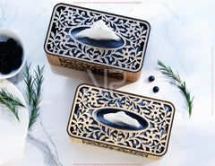 Elegant Floral Laser Cut Tissue Box Cover SVG | Wooden Napkin Box Sleeve | Napkin Dispenser | Digital Download |#U674|