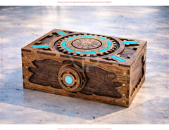 Fantasy Mechanical Wooden Puzzle Box SVG | Laser Cut Steampunk Box Design Decorative Gear Chest Digital Download |#U691|