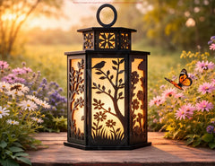Spring Theme Laser Cut Lantern Bundle | 10 Designs | DIY Wooden Candle Holder Digital Download |#U692|