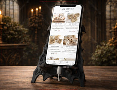 Gothic Phone Stand SVG | Raven Skull Gothic Smartphone Holder | Laser Cut Wooden Desk Stand Digital Download |#U693|