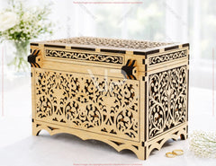 Ornate Wooden Keepsake Box | Laser Cut Heart Gift Box | Elegant Decorative Storage Chest Digital Download |#U696|