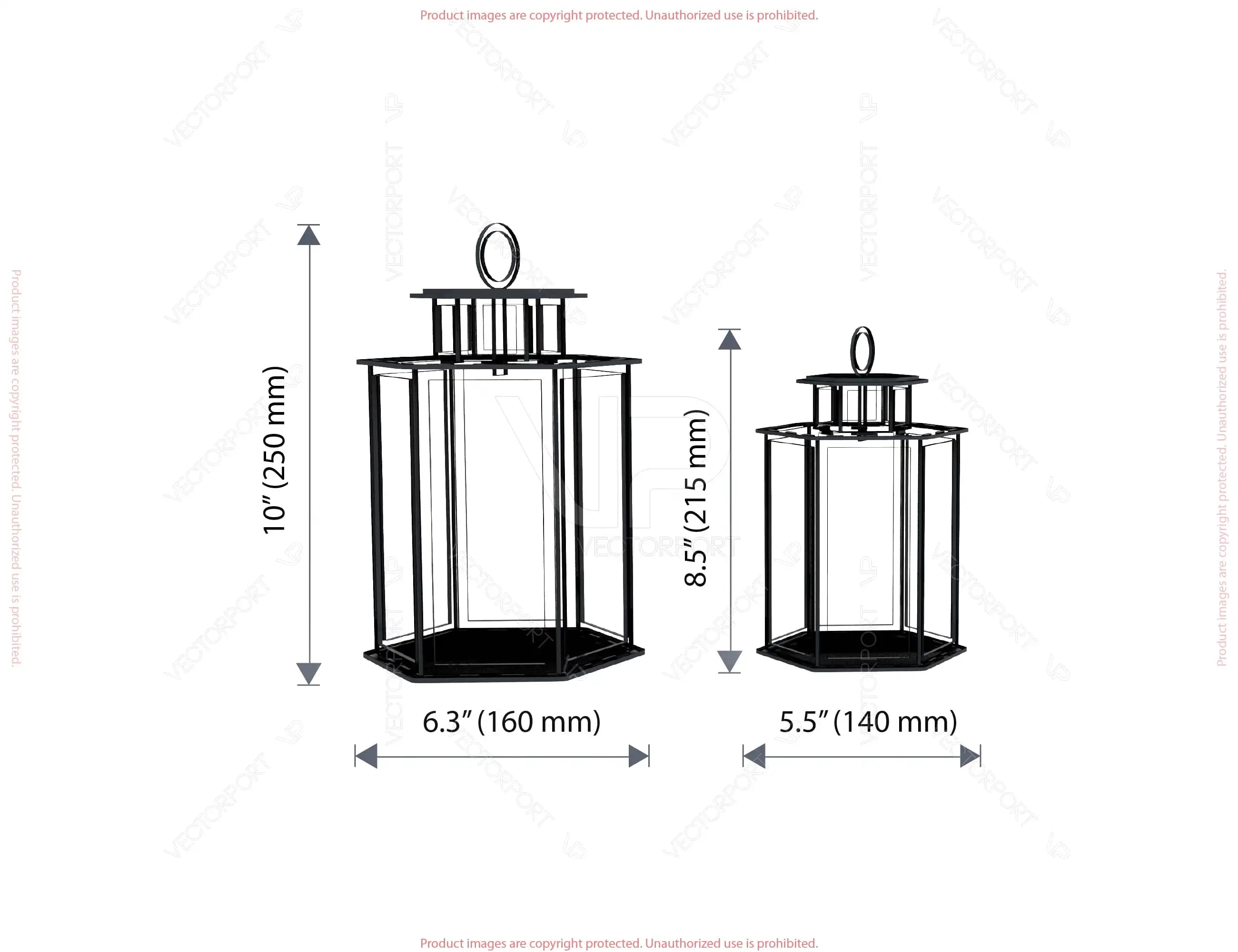 Fantasy Lantern SVG | Dragon & Wizard Laser Cut Lantern | Shadow Box Candle Lantern | Gothic Castle Light Box Digital Download |#U698|