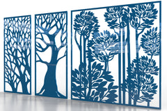 Tree Ornaments for decorative partitions panel screen CNC Laser Cutting File | SVG, DXF, AI |#C007|
