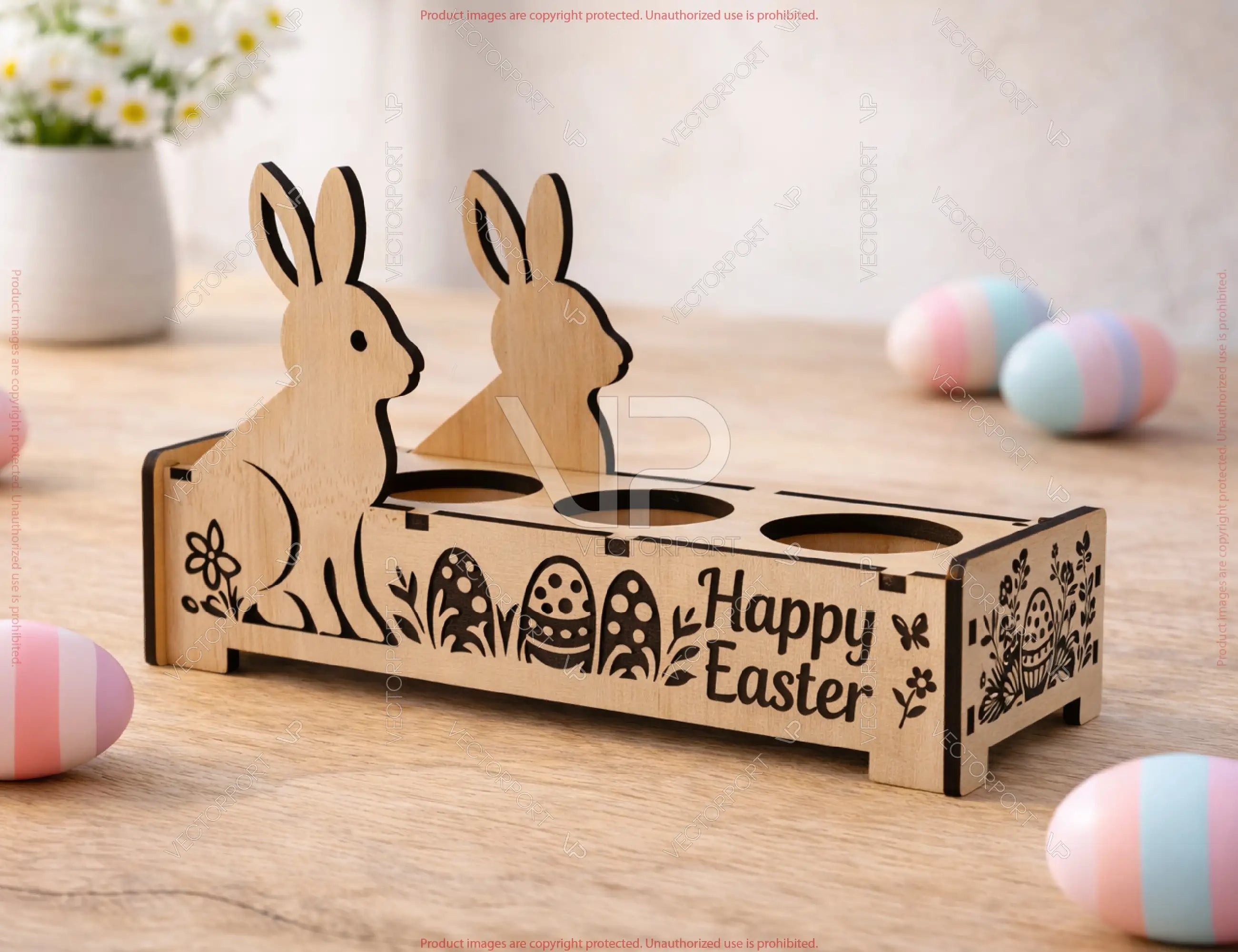 Easter Laser Cut Bundle | Egg Holder, Basket & Lantern SVG | Bunny Easter Decor | Laser Cut Files Digital Download |#U700|