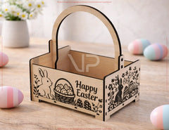 Easter Laser Cut Bundle | Egg Holder, Basket & Lantern SVG | Bunny Easter Decor | Laser Cut Files Digital Download |#U700|