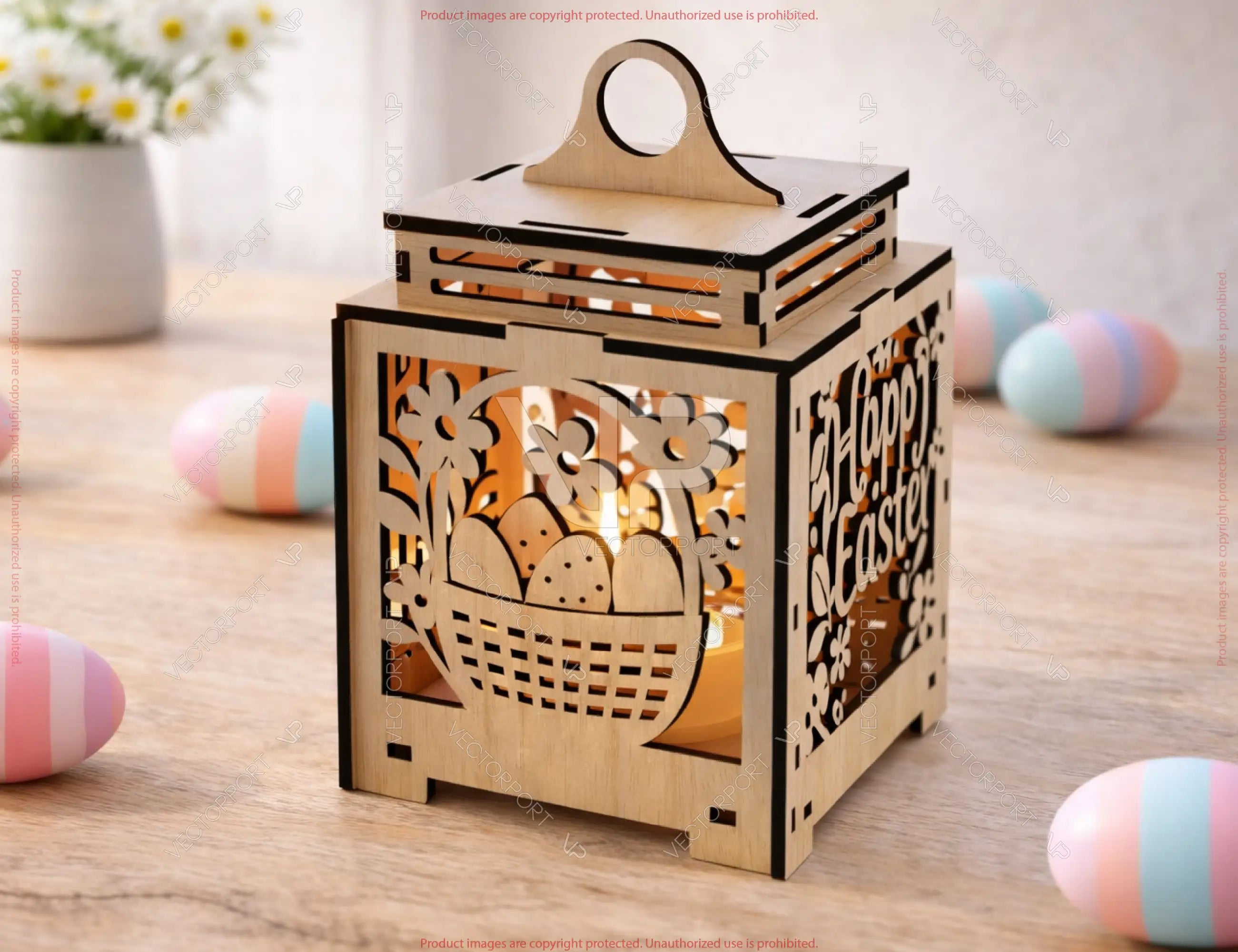 Easter Laser Cut Bundle | Egg Holder, Basket & Lantern SVG | Bunny Easter Decor | Laser Cut Files Digital Download |#U700|