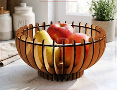 Modern Wooden Fruit Bowl Set – Laser Cut SVG Basket – Minimal Kitchen Décor  Small Fruit Holder Digital Download |#U709|