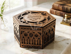 Gothic Wooden Storage Box Laser Cut Keepsake Memory Box Decorative Storage Digital Download |#U721| VectorPort
