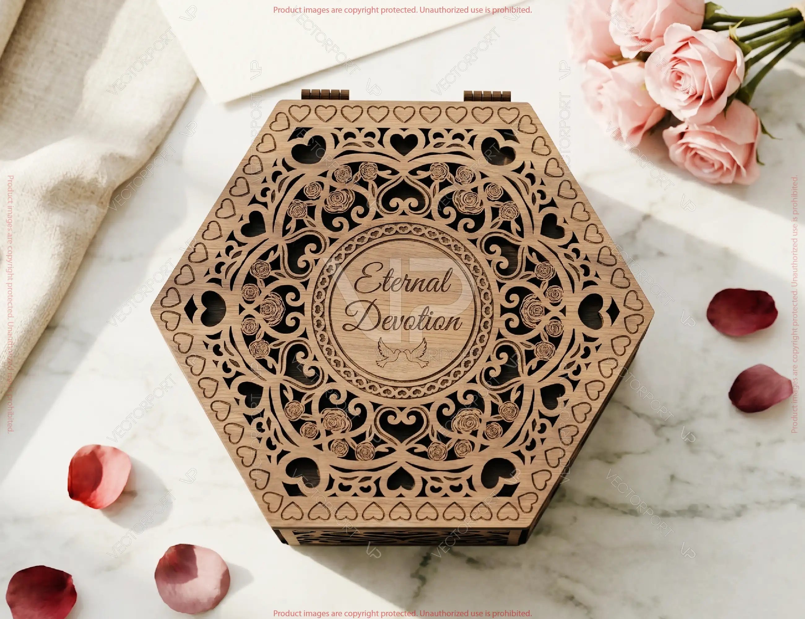 Romantic Wooden Storage Box Laser Cut Love Keepsake Memory Box Digital Download |#U722| VectorPort