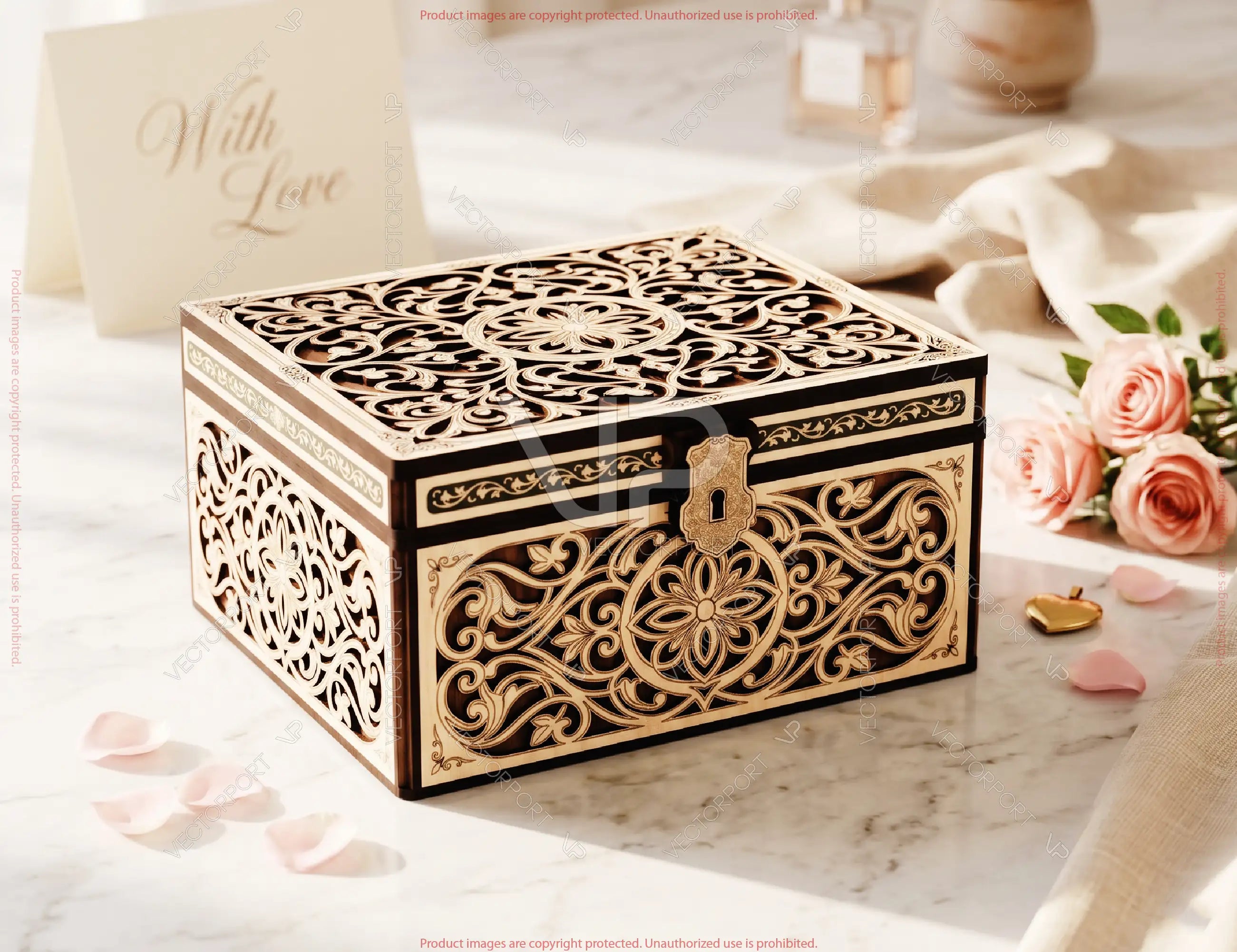 Ornate Luxury Ornate Wooden Keepsake Box SVG Decorative Memory & Jewelry Storage Digital Download |#U723| VectorPort