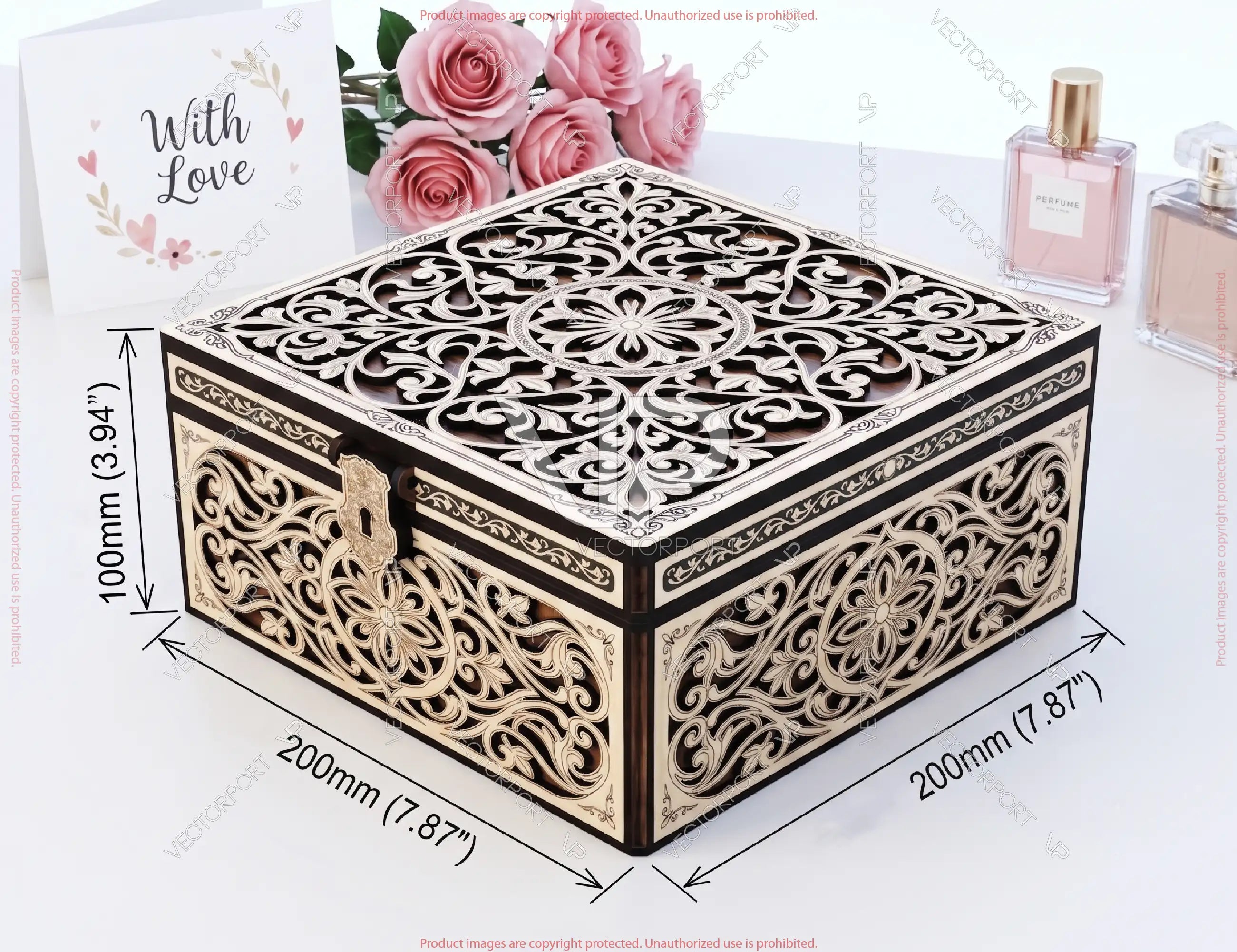 Ornate Luxury Ornate Wooden Keepsake Box SVG Decorative Memory & Jewelry Storage Digital Download |#U723| VectorPort
