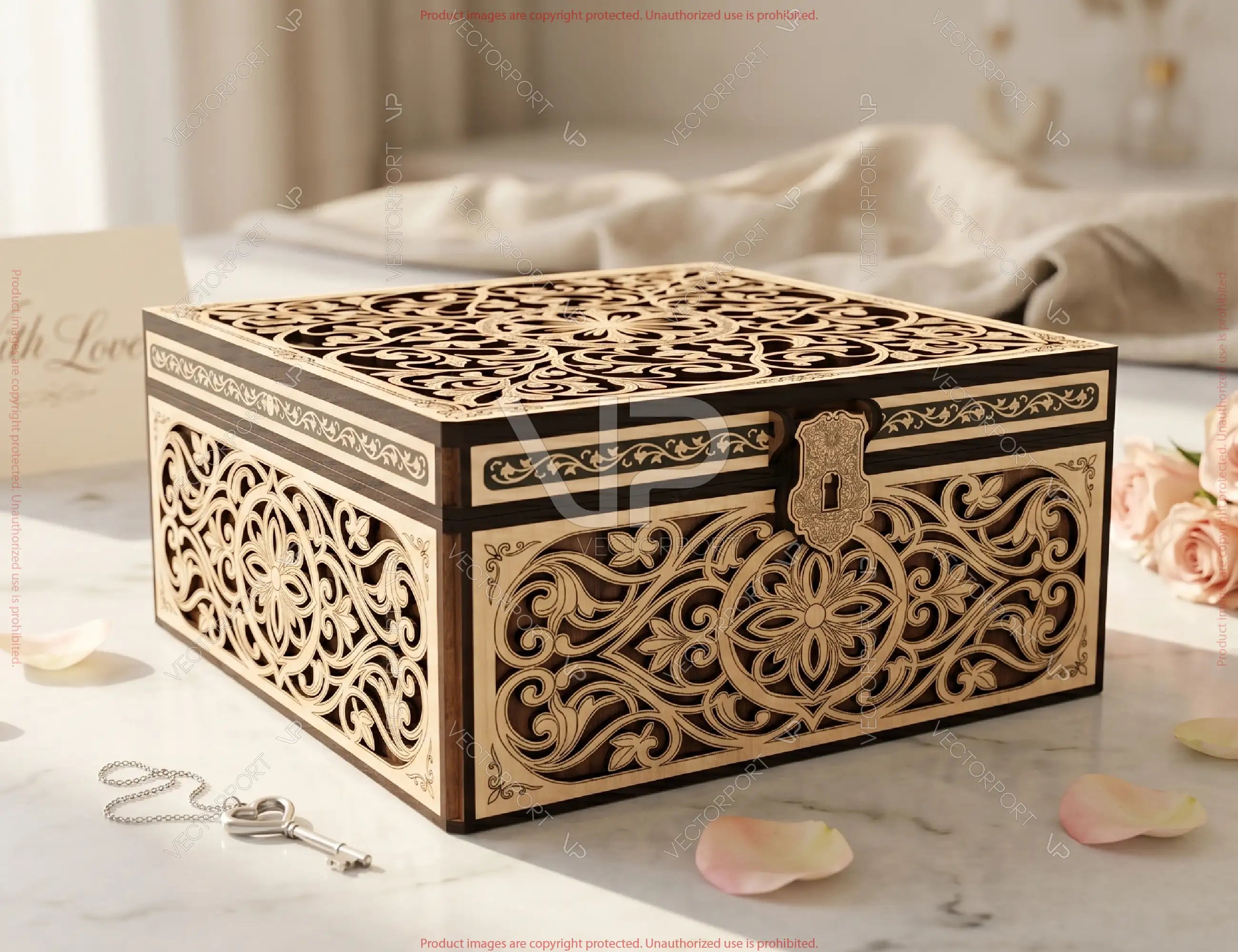 Ornate Luxury Ornate Wooden Keepsake Box SVG Decorative Memory & Jewelry Storage Digital Download |#U723| VectorPort