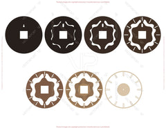 Multilayer Modern Wooden Wall Clock SVG Laser Cut Clock File Abstract Wave Clock Design Digital Download |#U724| VectorPort