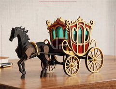 Vintage Royal Horse and Carriage Laser Cut File Miniature Horse Cart 3D SVG Digital Download |#U725|