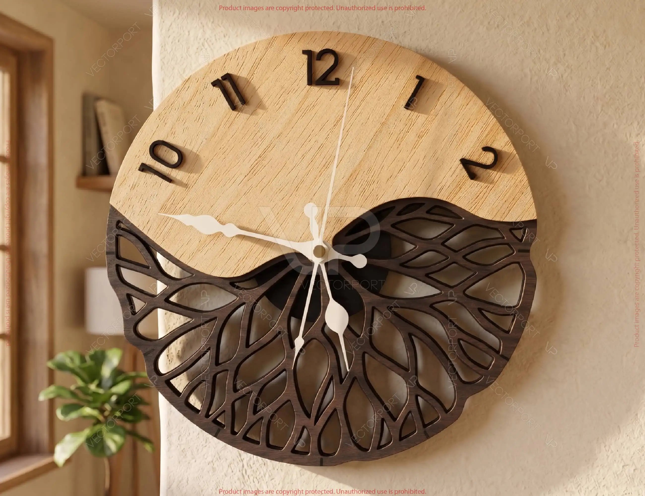Tree of Life Multilayer Wall Clock Laser Cut File - Modern Wood Wall Art Digital Download |#U726| VectorPort