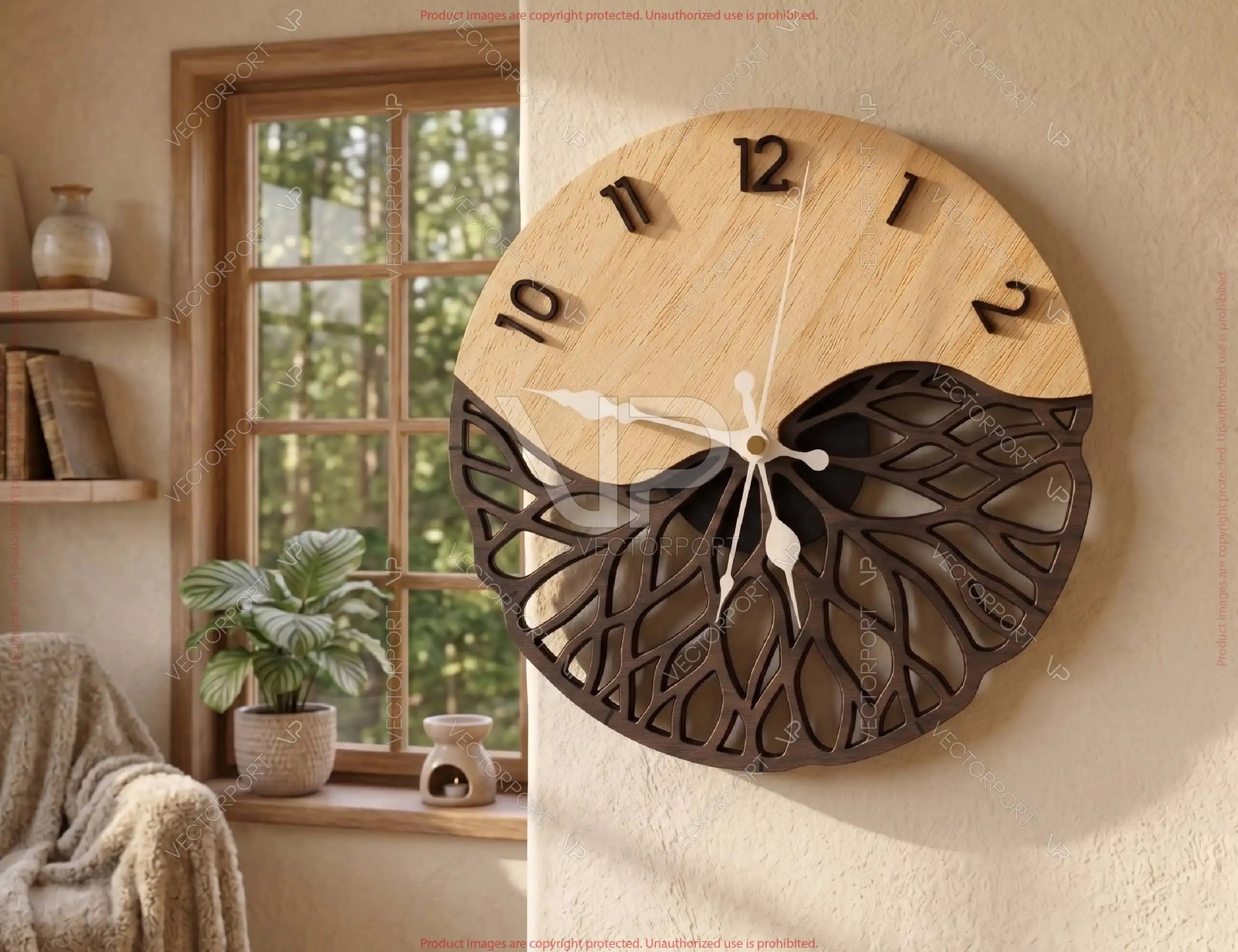 Tree of Life Multilayer Wall Clock Laser Cut File - Modern Wood Wall Art Digital Download |#U726| VectorPort