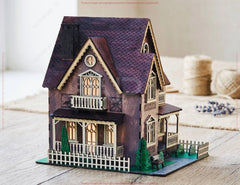 Victorian Dollhouse SVG | Laser Cut Miniature House | Wooden Gothic House Lantern Digital Download |#U730| VectorPort