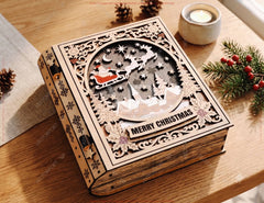 Personalized Wooden Christmas Keepsake Book Box Digital Download |#U732| VectorPort