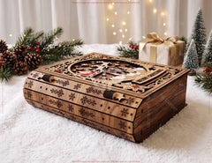 Personalized Wooden Christmas Keepsake Book Box Digital Download |#U732| VectorPort