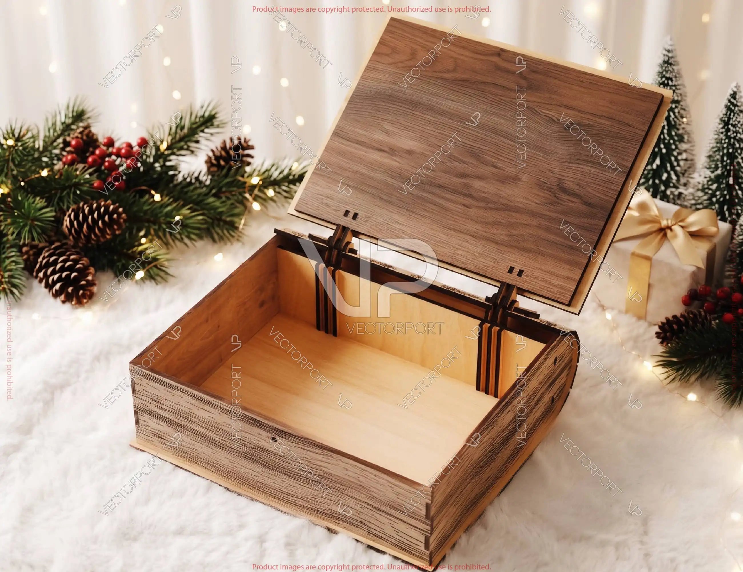 Personalized Wooden Christmas Keepsake Book Box Digital Download |#U732| VectorPort