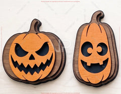 3D Layered Halloween Pumpkin Faces SVG Laser Cut Files Digital Download |#U740| VectorPort