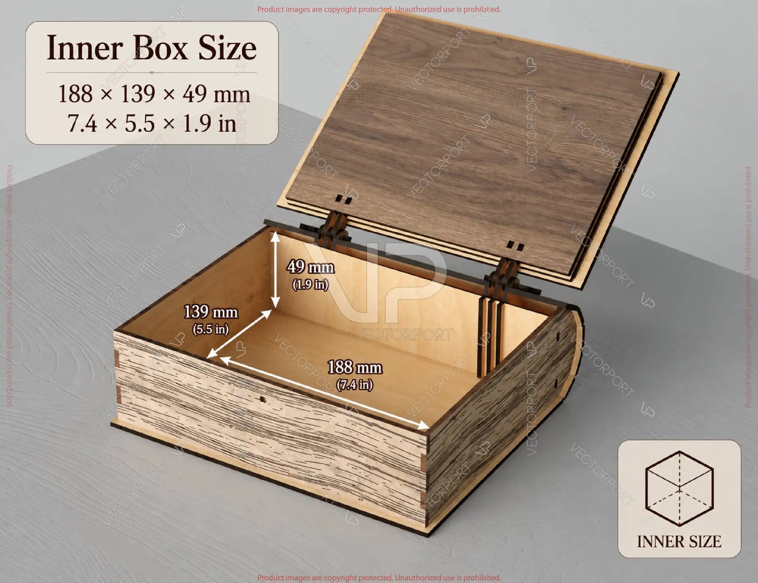 Christmas Book Box SVG Personalized Wooden Gift Box Digital Download |#U743| VectorPort