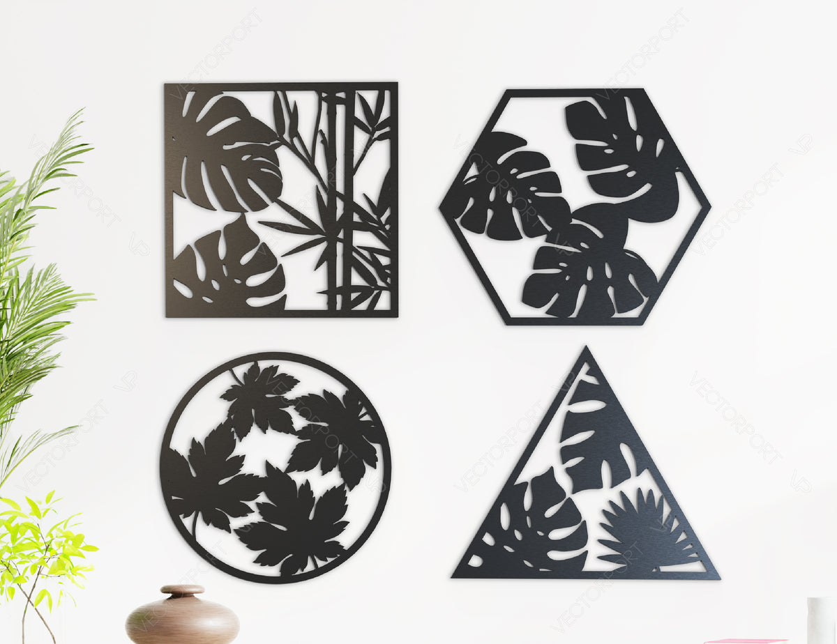 Tropical leaves for cutting Palm Leaves wall décor laser cut | SVG, DXF, AI |#061|