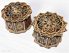 Decorative Wooden Gift box laser cut jeweler case Wedding Love vector model Glowforge cut file |#U092|