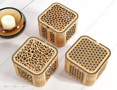 Decorative Wooden Gift box laser cut jeweler case Wedding Love vector model Glowforge cut file |#U106|