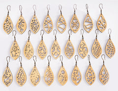 Earrings bundle Laser Cut tear drop templates for Women Jewelry Wooden 24 style templates Pendants | SVG, DXF, AI |#138|