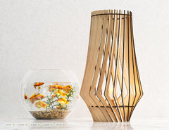 Minimalistic Modern Two Different Style Table Lamps Laser Cut lampshade plywood Cut Files SVG DXF |#U168|
