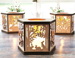 Easter Template Candle Holder Laser Cut Lamp plywood Tea light Lantern Votive Gift  Wooden table Digital Download SVG |#183|